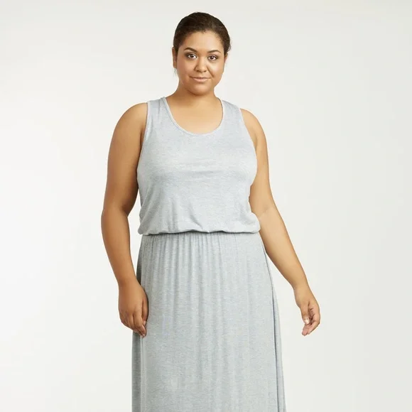 Dresses | New Sofra Ladies Tank Top Dress With Elastic Wasit Plus Size  Heather Gray Color | Poshmark
